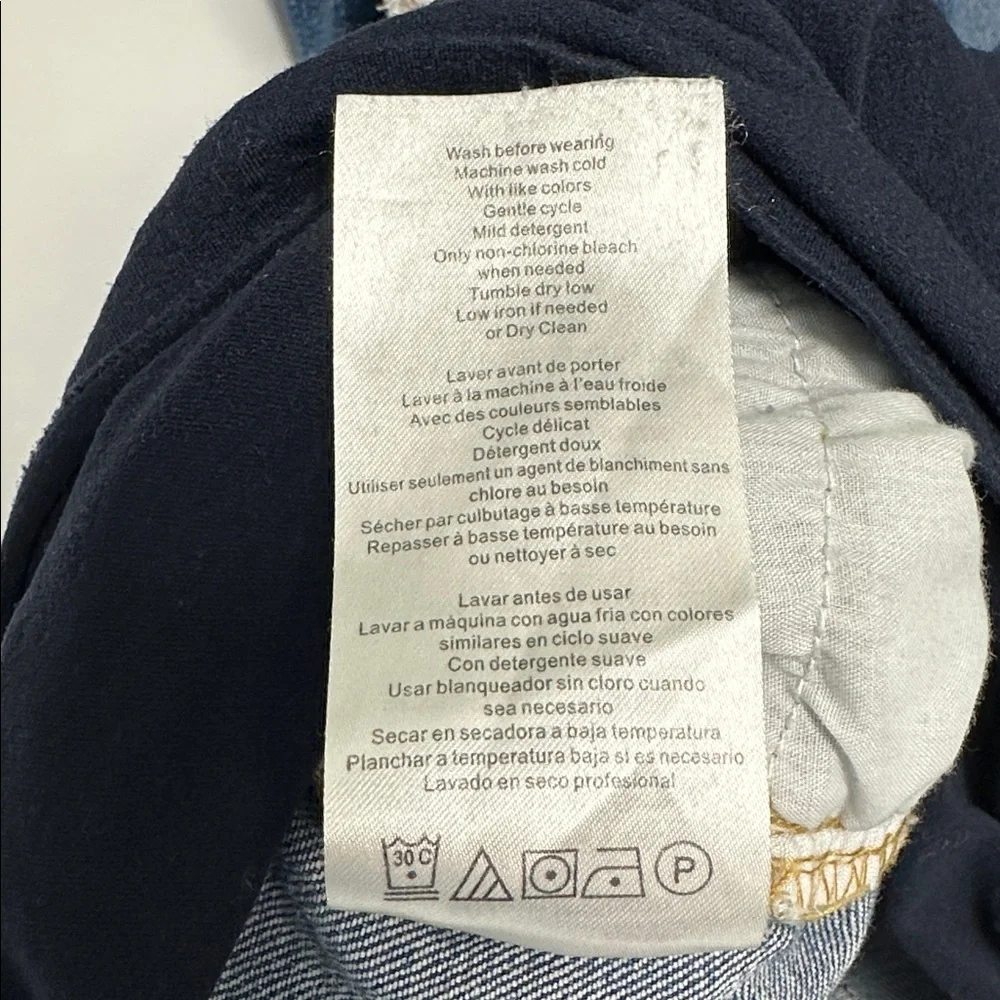 Indigo‎ Blue Maternity Stretch Panel Distressed Shorts